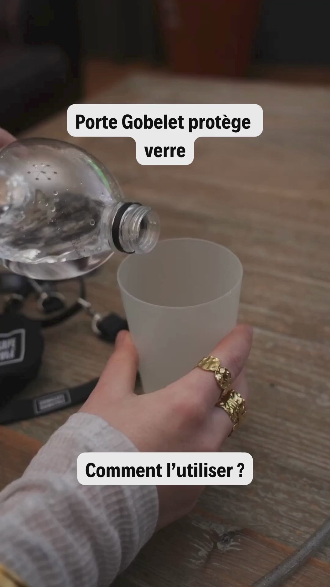 Porte gobelet protège verre